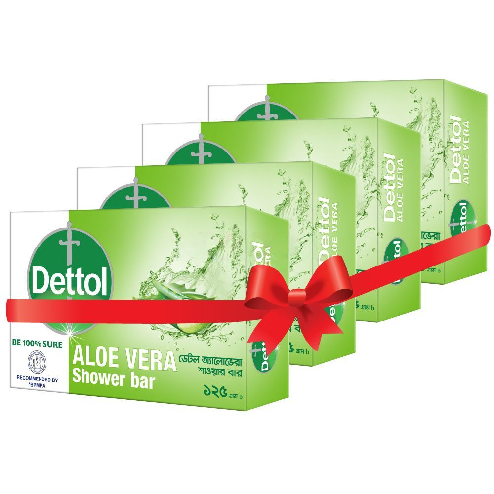 Dettol Soap 125 gm Aloe Vera Quad Pack (125 gm X 4)
